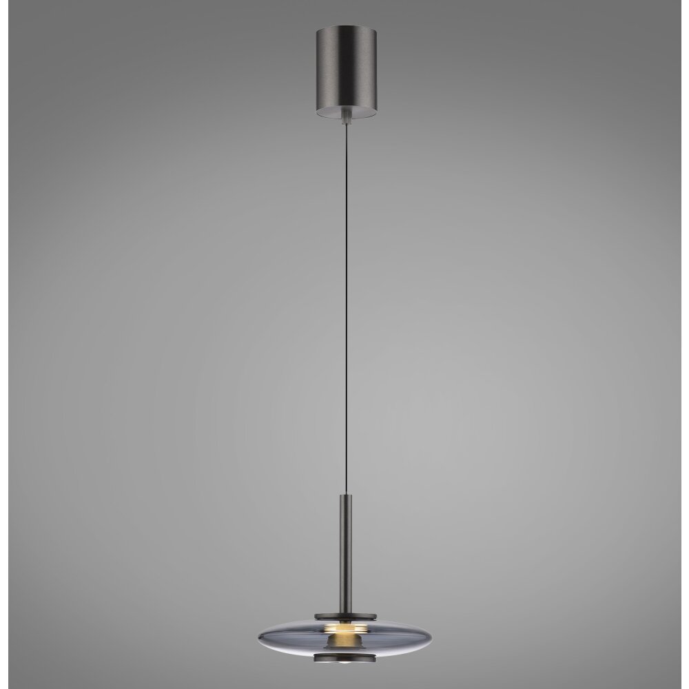 Vitrum Suspension Luminaires Paul Neuhaus LED Gris, 2 lumières main product photo