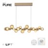 E-Popup Suspension Luminaires Paul Neuhaus LED Bronze, 18 lumières, Télécommandes