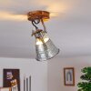 Plafonnier Berkeley Brun foncé, Zingué, 1 lumière