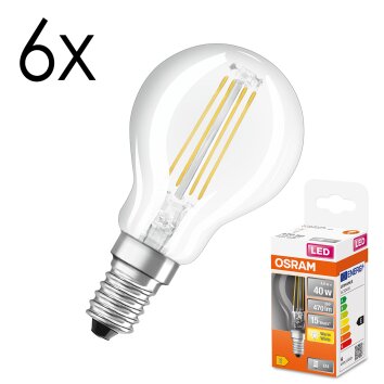 Luminaires Osram E14 LED 4 Watt blanc chaud 470 Lumen