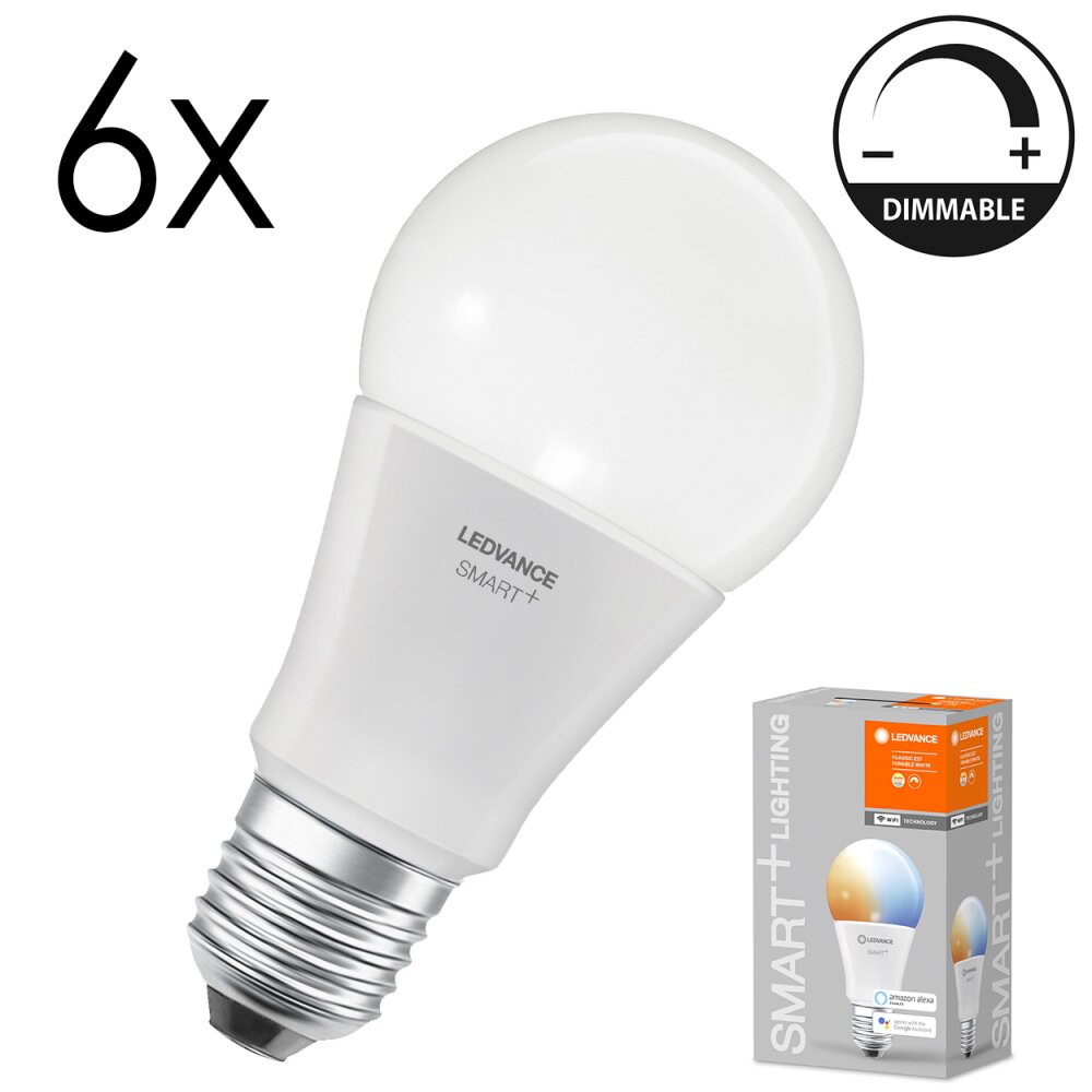 Luminaires Ledvance E27 LED 9 Watt CCT (couleurs réglables) dimmable 806 Lumen main product photo
