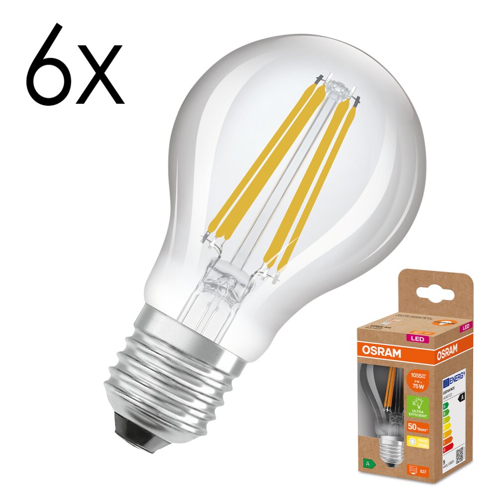 Luminaires Osram E27 5 Watt blanc chaud 1055 Lumen main product photo