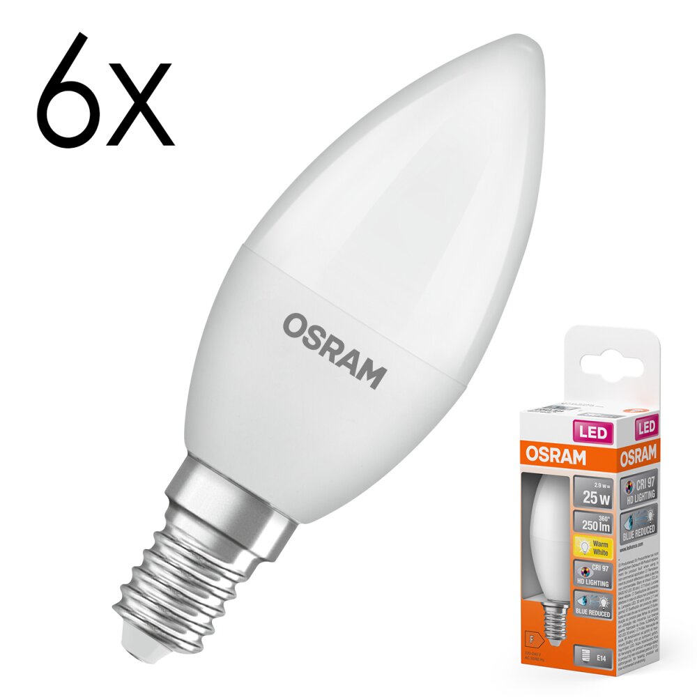 Luminaires Osram E14 LED 2.8 Watt blanc chaud 245 Lumen main product photo