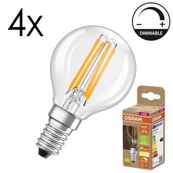 Luminaires Osram E14 LED 2.9 Watt blanc chaud dimmable 470 Lumen