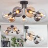 Gastor Plafonnier, Boule lumineuse Ambre, Clair, Fumé, 7 lumières
