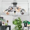 Gastor Plafonnier, Boule lumineuse Ambre, Clair, Fumé, 7 lumières
