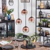 Koyoto Suspension, Boule lumineuse, Suspension grappe Clair, Cuivré, 4 lumières
