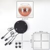 Koyoto Suspension, Boule lumineuse, Suspension grappe Clair, Cuivré, 4 lumières
