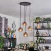 Koyoto Suspension, Boule lumineuse, Suspension grappe Clair, Cuivré, 4 lumières