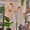 Cando Lampadaire Nickel mat, Noir, 3 lumières
