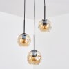 Ripoll Suspension, Boule lumineuse, Suspension grappe Ambre, 3 lumières