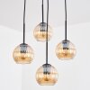 Koyoto Suspension, Boule lumineuse, Suspension grappe Ambre, 4 lumières