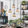 Koyoto Suspension, Boule lumineuse, Suspension grappe Ambre, 4 lumières