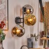 Ripoll Boule lumineuse, Applique murale Chrome, Or, Fumé, 3 lumières