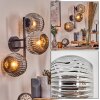 Ripoll Boule lumineuse, Applique murale Chrome, Fumé, 3 lumières