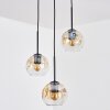 Ripoll Suspension, Boule lumineuse, Suspension grappe Ambre, Clair, 3 lumières