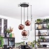 Ripoll Suspension, Boule lumineuse, Suspension grappe Cuivré, 3 lumières