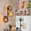 Ripoll Boule lumineuse, Applique murale Ambre, Clair, Fumé, 3 lumières