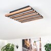 Tandragee Plafonnier, Panel LED Couleur bois, Noir, 1 lumière