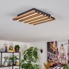 Tandragee Plafonnier, Panel LED Couleur bois, Noir, 1 lumière