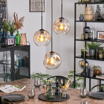 Ripoll Suspension, Boule lumineuse, Suspension grappe Ambre, Clair, 3 lumières Ripoll Suspension, Boule lumineuse, Suspension grappe Ambre, Clair, 3 lumières