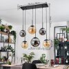 Gastor Suspension, Boule lumineuse, Suspension Ambre, Fumé, 6 lumières