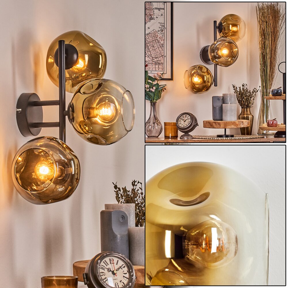 Ripoll Boule lumineuse, Applique murale Or, Clair, 3 lumières main product photo