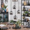 Ripoll Suspension, Boule lumineuse, Suspension grappe Fumé, 4 lumières