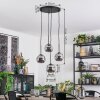 Ripoll Suspension, Boule lumineuse, Suspension grappe Fumé, 4 lumières