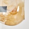 Ripoll Boule lumineuse, Applique murale Ambre, Clair, Fumé, 3 lumières