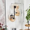 Gastor Boule lumineuse, Applique murale Ambre, Clair, 3 lumières
