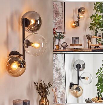 Gastor Boule lumineuse, Applique murale Ambre, Clair, Fumé, 3 lumières Gastor Boule lumineuse, Applique murale Ambre, Clair, Fumé, 3 lumières