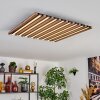 Tandragee Plafonnier, Panel LED Couleur bois, Noir, 1 lumière, Télécommandes