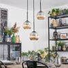 Ripoll Suspension, Boule lumineuse, Suspension grappe Ambre, 3 lumières
