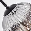 Ripoll Suspension, Boule lumineuse, Suspension grappe Chrome, Clair, Fumé, 3 lumières