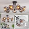 Ripoll Plafonnier, Boule lumineuse Chrome, Clair, Fumé, 7 lumières