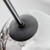 Ripoll Plafonnier, Boule lumineuse Chrome, Clair, Fumé, 7 lumières