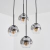 Ripoll Suspension, Boule lumineuse, Suspension grappe Clair, Fumé, 4 lumières