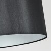 Soungou Lampadaire, Lampadaires arc Nickel mat, Noir, 1 lumière, Abat-jour en tissu
