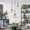 Ripoll Suspension, Boule lumineuse, Suspension grappe Ambre, Clair, 3 lumières