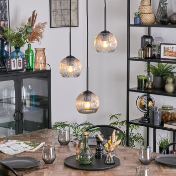 Ripoll Suspension, Boule lumineuse, Suspension grappe Ambre, Clair, 3 lumières Ripoll Suspension, Boule lumineuse, Suspension grappe Ambre, Clair, 3 lumières