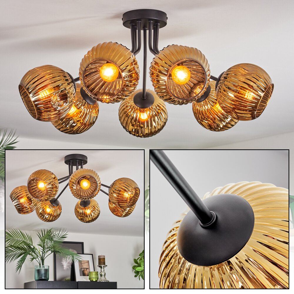 Ripoll Plafonnier, Boule lumineuse Or, 7 lumières main product photo