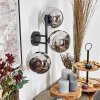 Koyoto Boule lumineuse, Applique murale Chrome, Fumé, 3 lumières