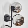 Koyoto Boule lumineuse, Applique murale Chrome, Fumé, 3 lumières