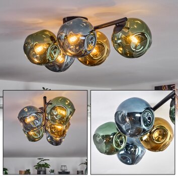 Ripoll Plafonnier, Boule lumineuse Bleu, Or, Vert, 5 lumières