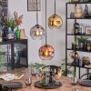 Ripoll Suspension, Boule lumineuse, Suspension grappe Chrome, Or, Clair, Cuivré, Fumé, 3 lumières