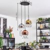 Ripoll Suspension, Boule lumineuse, Suspension grappe Chrome, Or, Clair, Cuivré, Fumé, 3 lumières