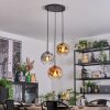 Ripoll Suspension, Boule lumineuse, Suspension grappe Chrome, Or, Clair, Cuivré, Fumé, 3 lumières