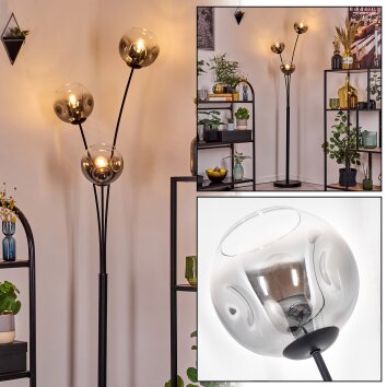 Ripoll Boule lumineuse, Lampadaire Clair, Fumé, 3 lumières Ripoll Boule lumineuse, Lampadaire Clair, Fumé, 3 lumières