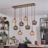 Ripoll Suspension, Boule lumineuse, Suspension Écru, Noir, 8 lumières